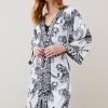 Buy 🎁 Karen Millen Conversational Leopard Satin Nightwear Robe - mono ⌛ -Karen Millen Outlet store bkk08118 mono xl