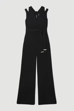 Budget ✨ Karen Millen Tall Soft Tailored Wide Leg Jumpsuit - black 💯 -Karen Millen Outlet store bkk08135 black xl 3