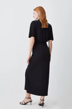 Discount 🛒 Karen Millen Jersey Crepe Sleeveless Front Split Midaxi 👗 Dress - black 🔥 11 Discount 🛒 Karen Millen Jersey Crepe Sleeveless Front Split Midaxi 👗 Dress - black 🔥 -Karen Millen Outlet store bkk08166 black xl 2