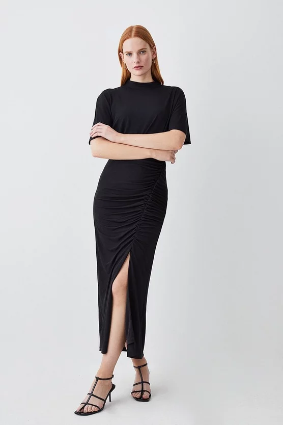 Discount 🛒 Karen Millen Jersey Crepe Sleeveless Front Split Midaxi 👗 Dress - black 🔥 7 Discount 🛒 Karen Millen Jersey Crepe Sleeveless Front Split Midaxi 👗 Dress - black 🔥 - Image 5