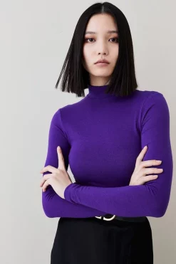 Hot Sale 🤩 Karen Millen Premium Wool Blend High Neck Jersey Top ✨