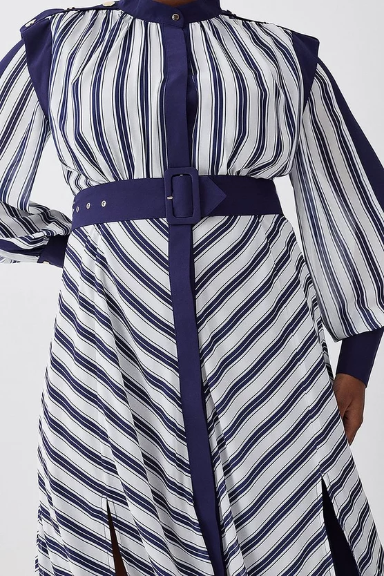 Coupon ๐ฅฐ Karen Millen Plus Size Military Stripe Woven Midi ๐ Dress - navy ๐งจ 3 Coupon ๐ฅฐ Karen Millen Plus Size Military Stripe Woven Midi ๐ Dress - navy ๐งจ - Image 2