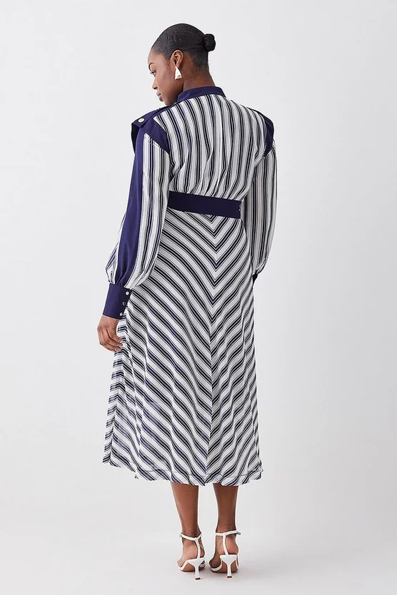 Coupon ๐ฅฐ Karen Millen Plus Size Military Stripe Woven Midi ๐ Dress - navy ๐งจ 4 Coupon ๐ฅฐ Karen Millen Plus Size Military Stripe Woven Midi ๐ Dress - navy ๐งจ - Image 3