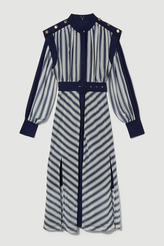 Coupon ๐ฅฐ Karen Millen Plus Size Military Stripe Woven Midi ๐ Dress - navy ๐งจ 5 Coupon ๐ฅฐ Karen Millen Plus Size Military Stripe Woven Midi ๐ Dress - navy ๐งจ - Image 4