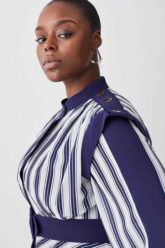 Coupon ๐ฅฐ Karen Millen Plus Size Military Stripe Woven Midi ๐ Dress - navy ๐งจ 6 Coupon ๐ฅฐ Karen Millen Plus Size Military Stripe Woven Midi ๐ Dress - navy ๐งจ - Image 5