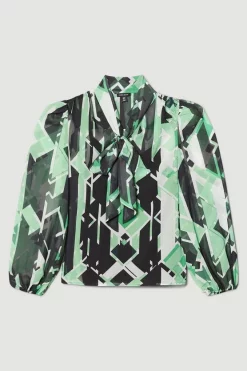 Cheapest ๐ฏ Karen Millen Jigsaw Geo Georgette Tie Neck Blouse ๐ 12 Cheapest ๐ฏ Karen Millen Jigsaw Geo Georgette Tie Neck Blouse ๐ -Karen Millen Outlet store bkk08216 geo xl 3