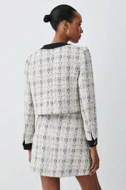 Cheap 🥰 Karen Millen Tweed Button Front Trophy Jacket - cream 🛒 -Karen Millen Outlet store bkk08228 cream xl 2