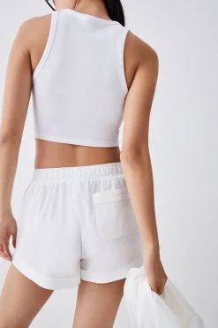 Top 10 🔔 Karen Millen Cotton Relaxed Fit Shorts - white ⭐ -Karen Millen Outlet store bkk08246 white xl 4
