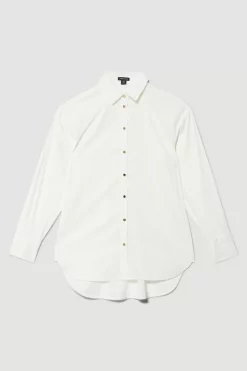 Best reviews of ⌛ Karen Millen Cotton Button Down 👚 Shirt - white ⭐ -Karen Millen Outlet store bkk08247 white xl 3