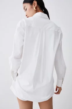 Best reviews of ⌛ Karen Millen Cotton Button Down 👚 Shirt - white ⭐ -Karen Millen Outlet store bkk08247 white xl 5