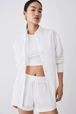 Best reviews of ⌛ Karen Millen Cotton Button Down 👚 Shirt - white ⭐ -Karen Millen Outlet store bkk08247 white xl 6