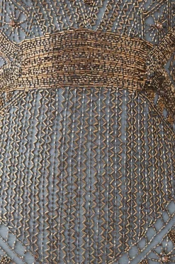 Flash Sale 😀 Karen Millen Petite Beaded Fringed Woven Maxi 👗 Dress - sage ❤️ -Karen Millen Outlet store bkk08261 sage xl 5