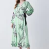 Buy 🔔 Karen Millen Floral 🔨 Hammered Satin Woven Wrap Midi 👗 Dress - green 🔥 2 Buy 🔔 Karen Millen Floral 🔨 Hammered Satin Woven Wrap Midi 👗 Dress - green 🔥 -Karen Millen Outlet store bkk08266 green xl