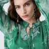 Buy ๐คฉ Karen Millen Floral Bloom Shirred Detail Woven Blouse - green ๐ฅฐ 2 Buy ๐คฉ Karen Millen Floral Bloom Shirred Detail Woven Blouse - green ๐ฅฐ -Karen Millen Outlet store bkk08312 green xl