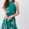 Coupon ❤️ Karen Millen Floral Bloom Shirred Halter Woven Mini 👗 Dress - green ❤️ 1 Coupon ❤️ Karen Millen Floral Bloom Shirred Halter Woven Mini 👗 Dress - green ❤️ -Karen Millen Outlet store bkk08313 green xl