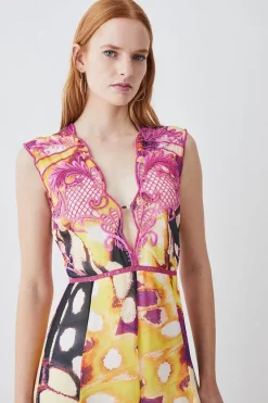 Wholesale ๐ Karen Millen Floral Applique Kimono Woven Maxi ๐ Dress - multi ๐คฉ 13 Wholesale ๐ Karen Millen Floral Applique Kimono Woven Maxi ๐ Dress - multi ๐คฉ -Karen Millen Outlet store bkk08319 multi xl 4