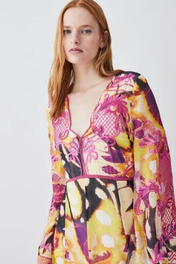 Buy 😉 Karen Millen Floral Applique Woven Midi 👗 Dress - multi ✨ 13 Buy 😉 Karen Millen Floral Applique Woven Midi 👗 Dress - multi ✨ -Karen Millen Outlet store bkk08320 multi xl 4