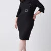 Wholesale โ Karen Millen Plus Size Structured Crepe Strong Shoulder Midi ๐ Dress ๐ 1 Wholesale โ Karen Millen Plus Size Structured Crepe Strong Shoulder Midi ๐ Dress ๐ -Karen Millen Outlet store bkk08356 black xl