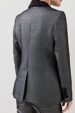 Coupon ๐ Karen Millen Metallic Jacquard Tailored Single Breasted Jacket - gold ๐ 13 Coupon ๐ Karen Millen Metallic Jacquard Tailored Single Breasted Jacket - gold ๐ -Karen Millen Outlet store bkk08377 gold xl 4