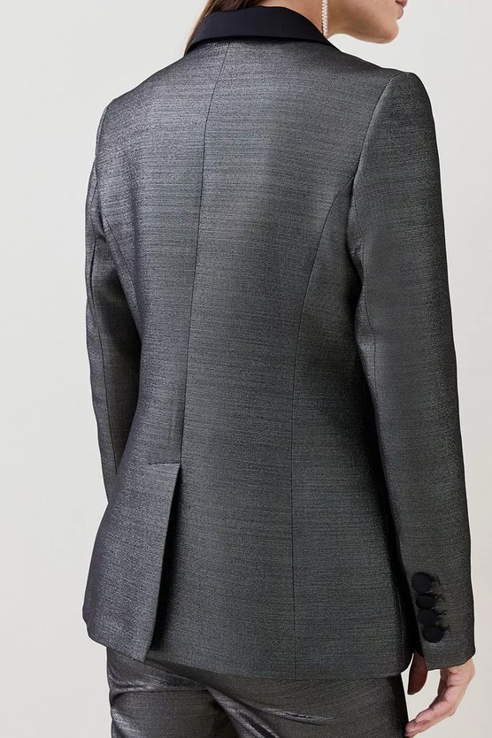 Coupon ๐ Karen Millen Metallic Jacquard Tailored Single Breasted Jacket - gold ๐ 7 Coupon ๐ Karen Millen Metallic Jacquard Tailored Single Breasted Jacket - gold ๐ - Image 5