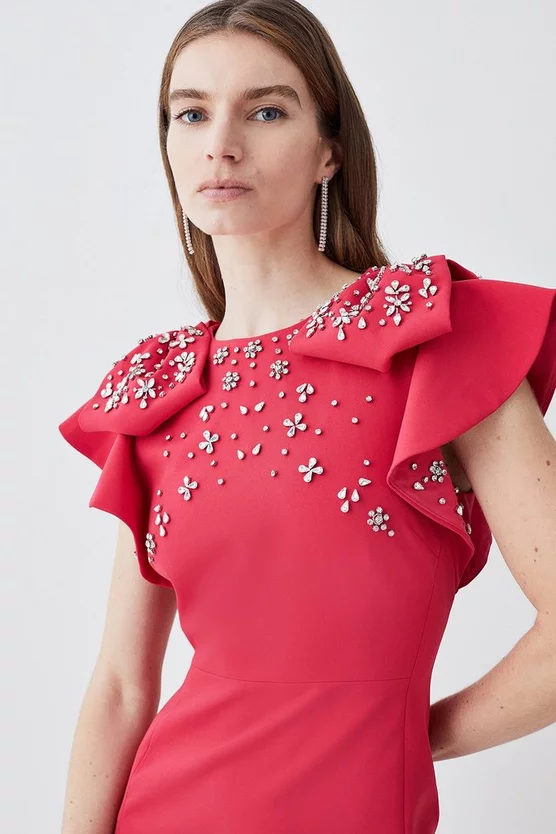 Best deal โ๏ธ Karen Millen Petite Embellished Stretch Woven Midi ๐ Dress - hot pink โ 4 Best deal โ๏ธ Karen Millen Petite Embellished Stretch Woven Midi ๐ Dress - hot pink โ - Image 2