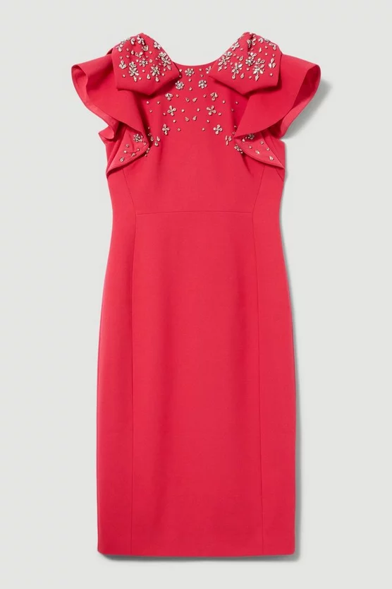 Best deal โ๏ธ Karen Millen Petite Embellished Stretch Woven Midi ๐ Dress - hot pink โ 6 Best deal โ๏ธ Karen Millen Petite Embellished Stretch Woven Midi ๐ Dress - hot pink โ - Image 4