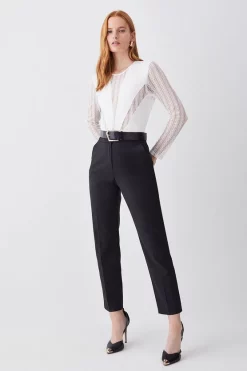 New ๐ Karen Millen Tailored Slim Leg Trouser - black โญ