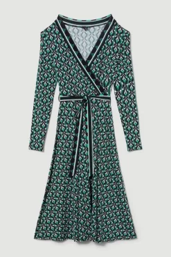 Best deal โค๏ธ Karen Millen Petite Wrap Front Viscose Blend Jersey Midi ๐ Dress - geo ๐ 11 Best deal โค๏ธ Karen Millen Petite Wrap Front Viscose Blend Jersey Midi ๐ Dress - geo ๐ -Karen Millen Outlet store bkk08513 geo xl 3