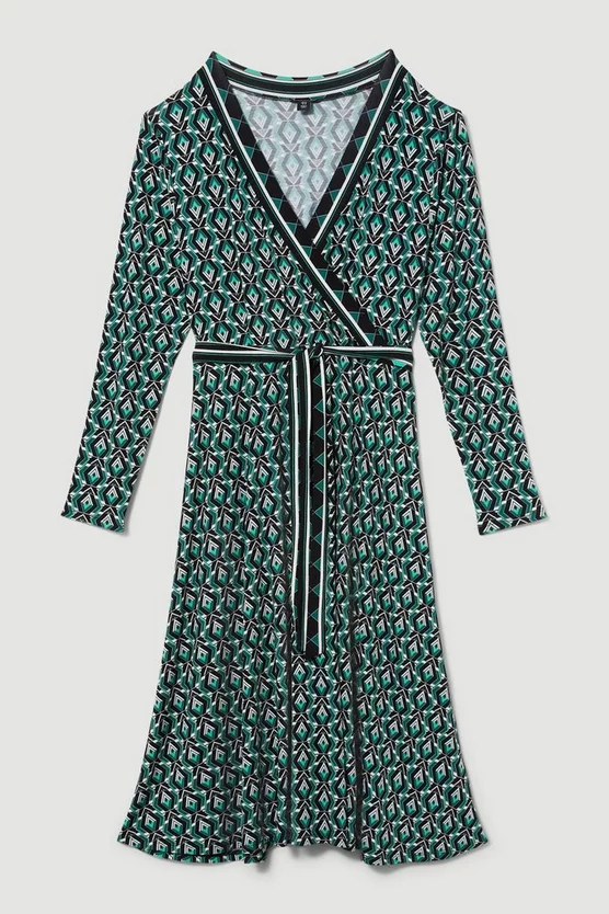 Buy 👍 Karen Millen Plus Size Self Belted Viscose Blend Jersey Midi 👗 Dress 🔥 6 Buy 👍 Karen Millen Plus Size Self Belted Viscose Blend Jersey Midi 👗 Dress 🔥 - Image 4