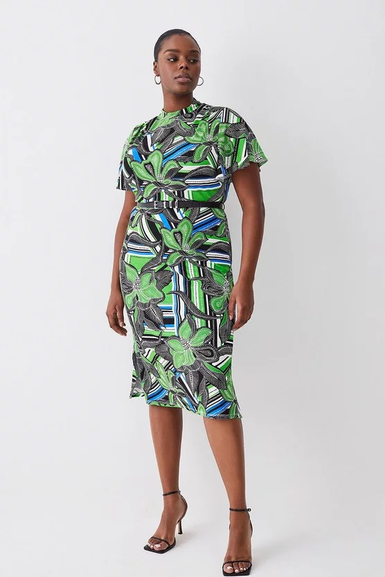 New 🔔 Karen Millen Plus Size Angel Sleeve Viscose Blend Jersey Midi 👗 Dress 😍 3 New 🔔 Karen Millen Plus Size Angel Sleeve Viscose Blend Jersey Midi 👗 Dress 😍