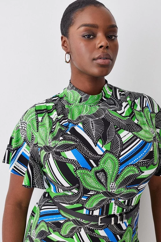 New 🔔 Karen Millen Plus Size Angel Sleeve Viscose Blend Jersey Midi 👗 Dress 😍 4 New 🔔 Karen Millen Plus Size Angel Sleeve Viscose Blend Jersey Midi 👗 Dress 😍 - Image 2