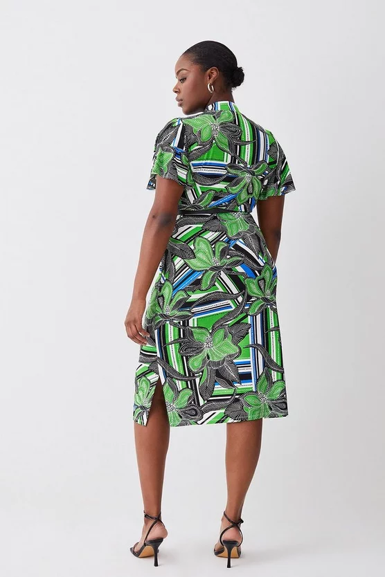 New 🔔 Karen Millen Plus Size Angel Sleeve Viscose Blend Jersey Midi 👗 Dress 😍 5 New 🔔 Karen Millen Plus Size Angel Sleeve Viscose Blend Jersey Midi 👗 Dress 😍 - Image 3