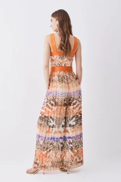 Brand new 🌟 Karen Millen Top Stitch Mixed Animal Woven Jumpsuit 🤩 -Karen Millen Outlet store bkk08536 animal xl 2