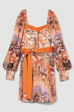 Flash Sale 🎁 Karen Millen Top Stitch Mixed Animal Woven Mini 👗 Dress 🥰 -Karen Millen Outlet store bkk08538 animal xl 3