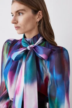 Hot Sale 👏 Karen Millen Marbled Floral Organdie Blouse - black 🥰 -Karen Millen Outlet store bkk08582 black xl 4