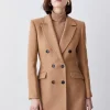 New 🌟 Karen Millen Italian Virgin Wool Double Breasted Short 🧥 Coat - camel 🔔 1 New 🌟 Karen Millen Italian Virgin Wool Double Breasted Short 🧥 Coat - camel 🔔 -Karen Millen Outlet store bkk08590 camel xl