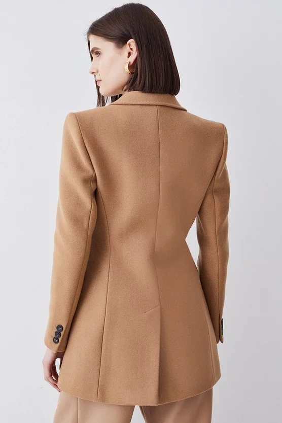 New ๐ Karen Millen Italian Virgin Wool Double Breasted Short ๐งฅ Coat - camel ๐ 5 New ๐ Karen Millen Italian Virgin Wool Double Breasted Short ๐งฅ Coat - camel ๐ - Image 3