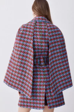 Outlet ⭐ Karen Millen Italian Bright Boucle Short Cape 🧥 Coat - multi 👏 10 Outlet ⭐ Karen Millen Italian Bright Boucle Short Cape 🧥 Coat - multi 👏 -Karen Millen Outlet store bkk08597 multi xl 2