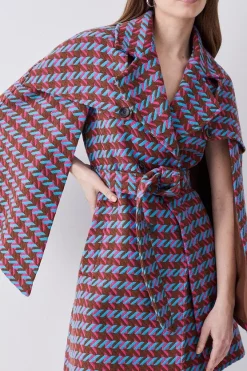 Outlet ⭐ Karen Millen Italian Bright Boucle Short Cape 🧥 Coat - multi 👏 12 Outlet ⭐ Karen Millen Italian Bright Boucle Short Cape 🧥 Coat - multi 👏 -Karen Millen Outlet store bkk08597 multi xl 4