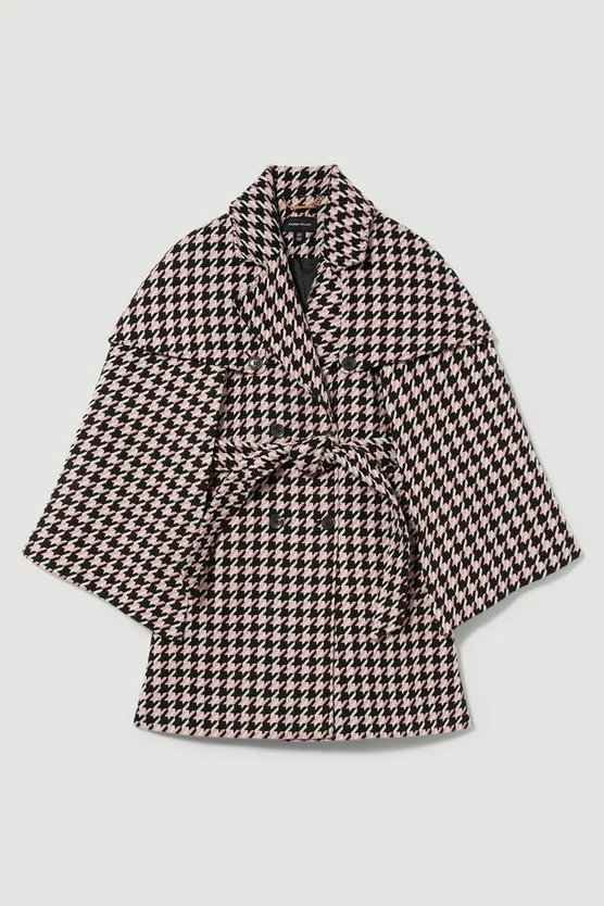 Budget ๐งจ Karen Millen Italian Wool Mix Boucle Short Cape ๐งฅ Coat - multi ๐ 6 Budget ๐งจ Karen Millen Italian Wool Mix Boucle Short Cape ๐งฅ Coat - multi ๐ - Image 4