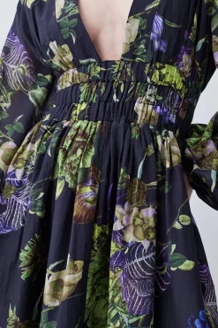 Coupon 🛒 Karen Millen Silk Cotton Botanical Floral Woven Maxi 👗 Dress 🛒 -Karen Millen Outlet store bkk08653 floral xl 4