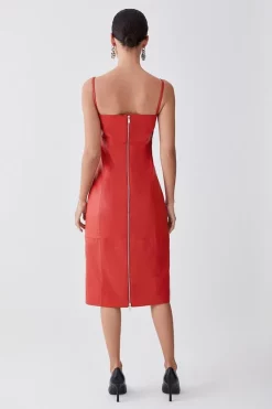Promo 🛒 Karen Millen Petite Leather Bow Midi Pencil 👗 Dress - red ❤️ 10 Promo 🛒 Karen Millen Petite Leather Bow Midi Pencil 👗 Dress - red ❤️ -Karen Millen Outlet store bkk08678 red xl 2