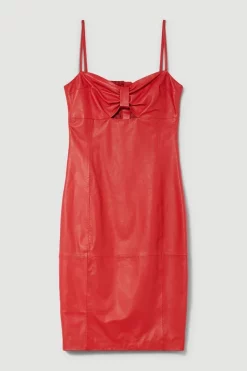 Promo 🛒 Karen Millen Petite Leather Bow Midi Pencil 👗 Dress - red ❤️ 11 Promo 🛒 Karen Millen Petite Leather Bow Midi Pencil 👗 Dress - red ❤️ -Karen Millen Outlet store bkk08678 red xl 3