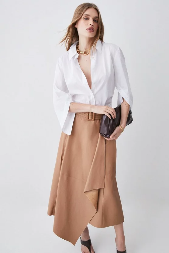 Wholesale 👏 Karen Millen Button Sleeve Detail Tailored 👕 Shirt - white ⌛ 7 Wholesale 👏 Karen Millen Button Sleeve Detail Tailored 👕 Shirt - white ⌛ - Image 5