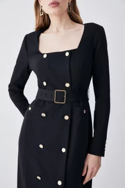 Outlet ๐งจ Karen Millen Compact Viscose Tux Sleeved Belted Maxi ๐ Dress - black ๐ 12 Outlet ๐งจ Karen Millen Compact Viscose Tux Sleeved Belted Maxi ๐ Dress - black ๐ -Karen Millen Outlet store bkk08810 black xl 4
