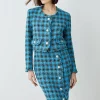 Deals ✔️ Karen Millen Italian Check Boucle Tailored Collarless Jacket 👍 1 Deals ✔️ Karen Millen Italian Check Boucle Tailored Collarless Jacket 👍 -Karen Millen Outlet store bkk08812 blue xl