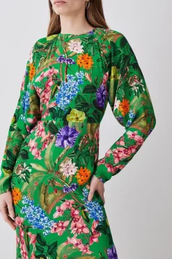 Buy ๐คฉ Karen Millen Spring Floral Batwing Midi ๐ Dress - โ๏ธ summer green ๐ฅ 12 Buy ๐คฉ Karen Millen Spring Floral Batwing Midi ๐ Dress - โ๏ธ summer green ๐ฅ -Karen Millen Outlet store bkk08872 summer20green xl 4