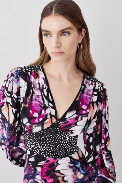 Top 10 🌟 Karen Millen Butterfly Plunge Neck Woven Mini 👗 Dress - purple 🥰 9 Top 10 🌟 Karen Millen Butterfly Plunge Neck Woven Mini 👗 Dress - purple 🥰 -Karen Millen Outlet store bkk08878 purple xl 1