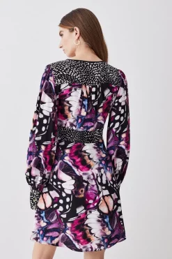 Top 10 🌟 Karen Millen Butterfly Plunge Neck Woven Mini 👗 Dress - purple 🥰 10 Top 10 🌟 Karen Millen Butterfly Plunge Neck Woven Mini 👗 Dress - purple 🥰 -Karen Millen Outlet store bkk08878 purple xl 2