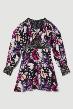 Top 10 🌟 Karen Millen Butterfly Plunge Neck Woven Mini 👗 Dress - purple 🥰 11 Top 10 🌟 Karen Millen Butterfly Plunge Neck Woven Mini 👗 Dress - purple 🥰 -Karen Millen Outlet store bkk08878 purple xl 3